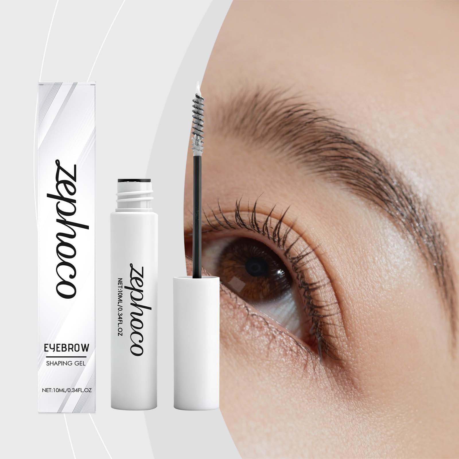 Zephoco Long-Lasting Eyebrow Gel, Waterproof Sweatproof Brow Balm, Natural Look, Hold & Color, Single Item, No Alcohol/aerosol