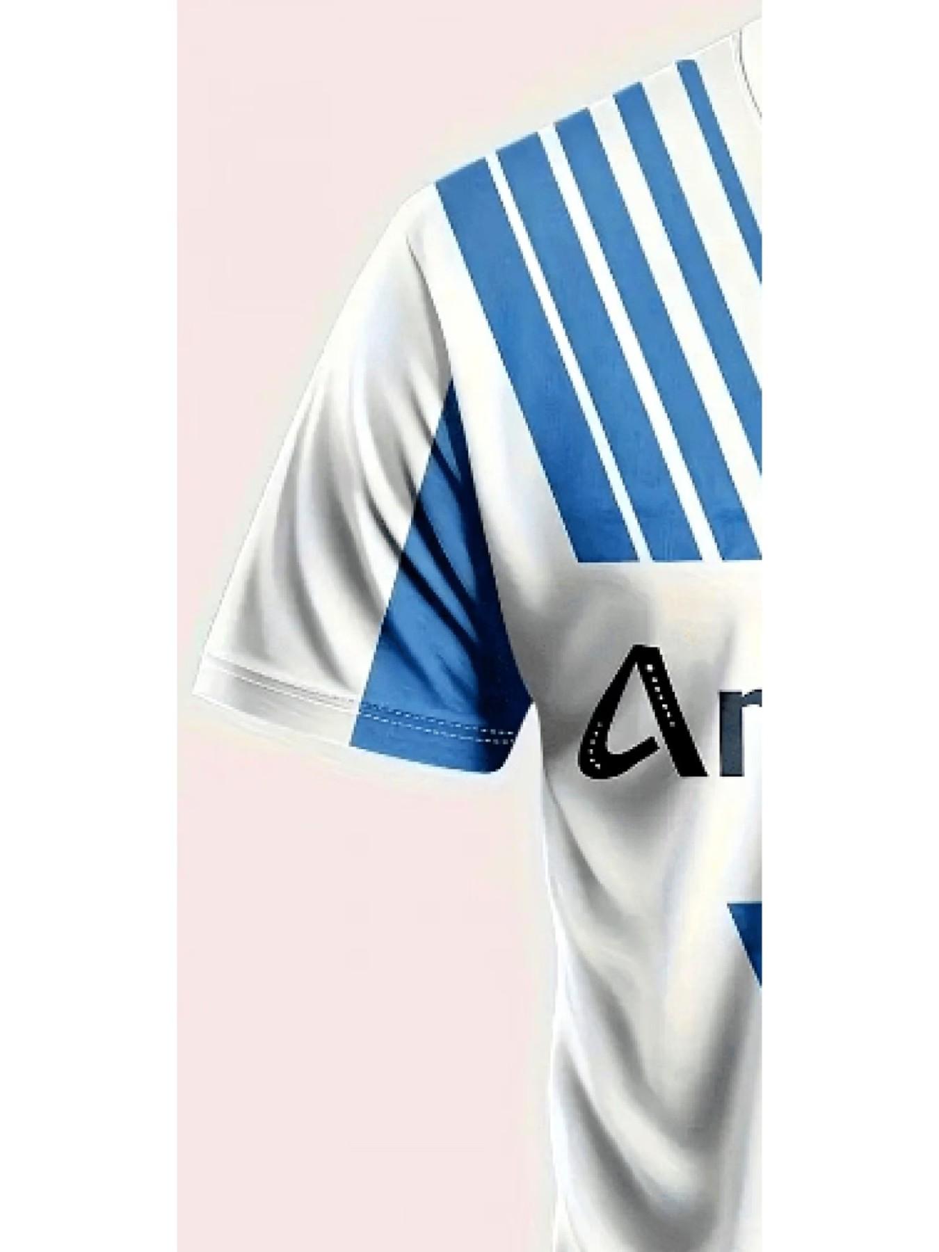 Argentina National Team Home Jersey, Training Match Sport T-Shirt, Fan Casual T-Shirt, Comfortable Breathable Fitted