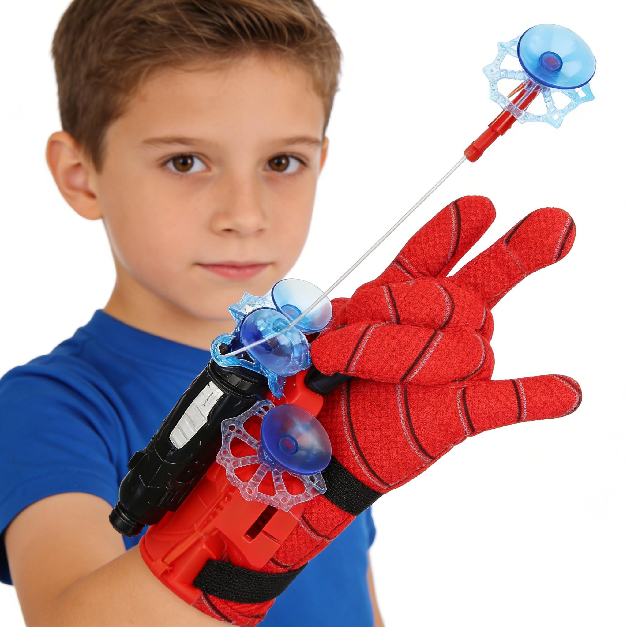 Spider Launcher Toy for Boys, Includes 10 Bullets, Spider Rope + Gloves, Role Play Toy, Suitable for Ages 3+, Party & Decoration