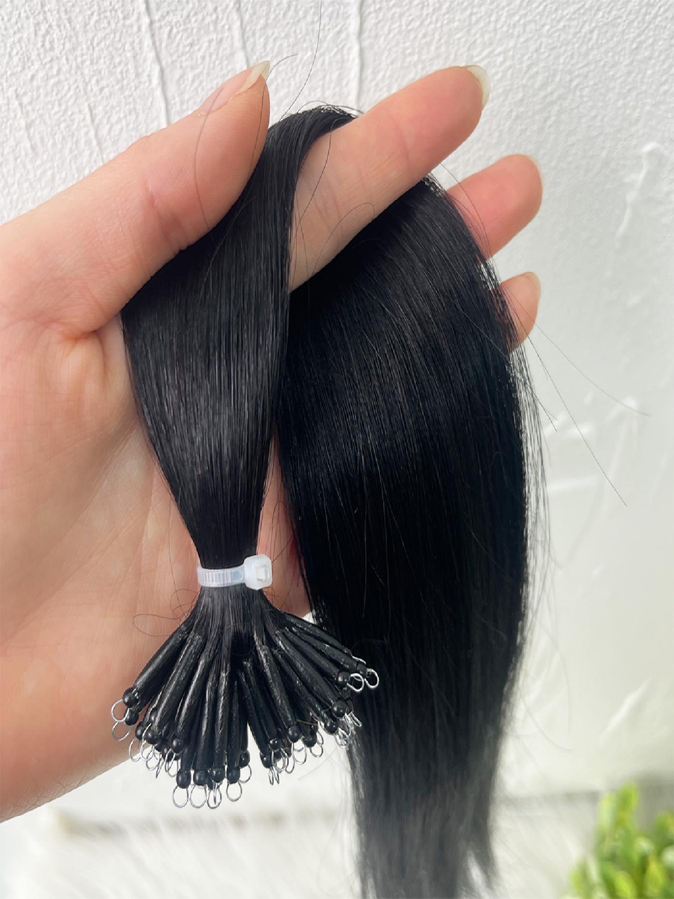 Human Hair Extension Pre-Bonded Micro Nano Rings, Beads Loop Nano Hair Extensions, Cold Fusion Nano Ring Extensions, 30g/pack