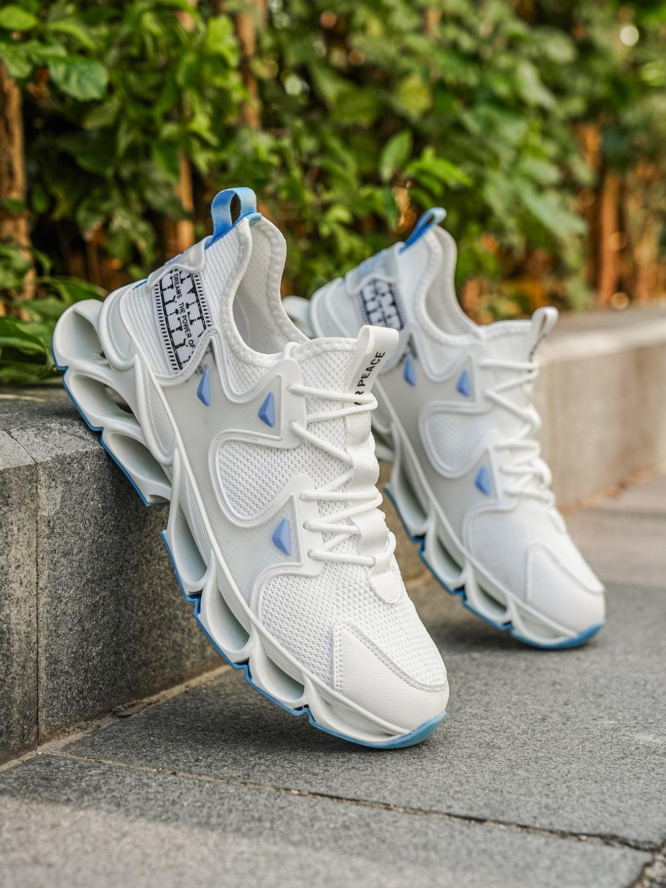 Future Mech Style Dad Shoes, Breathable Mesh Sporty Sneakers, Men's Height-Boosting Shock Absorbing Casual Shoes, Student Streetwear Trendy Shoes