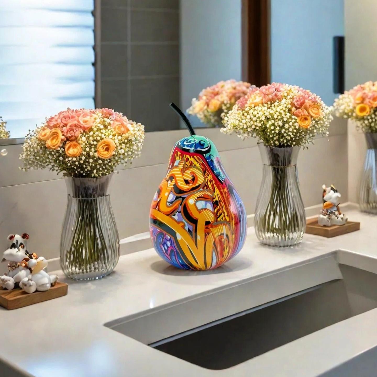 High-Gloss Resin Sculpture, Artistic Home Decor, Living Room & Study Desk Decoration, Unique High-End Furniture Accessory