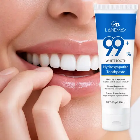 60g - Hydroxyapatite Brightening Toothpaste - Nano Mineral & Natural Peppermint Formula - Brightens Teeth & Reduces Sensitivity - Enamel Strengthening Daily Care - Sensitive Teeth Toothpaste