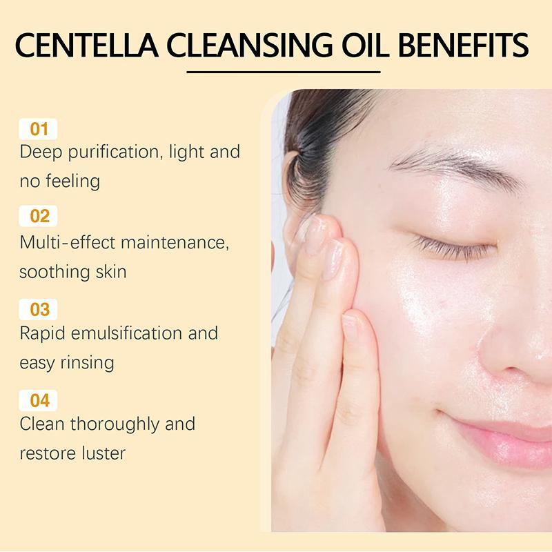 EELHOE Centella Light Natural Cleansing Oil, Refreshing and Gentle Makeup Remover for Face and Lips, Eye and Lip Makeup Remover Liquid