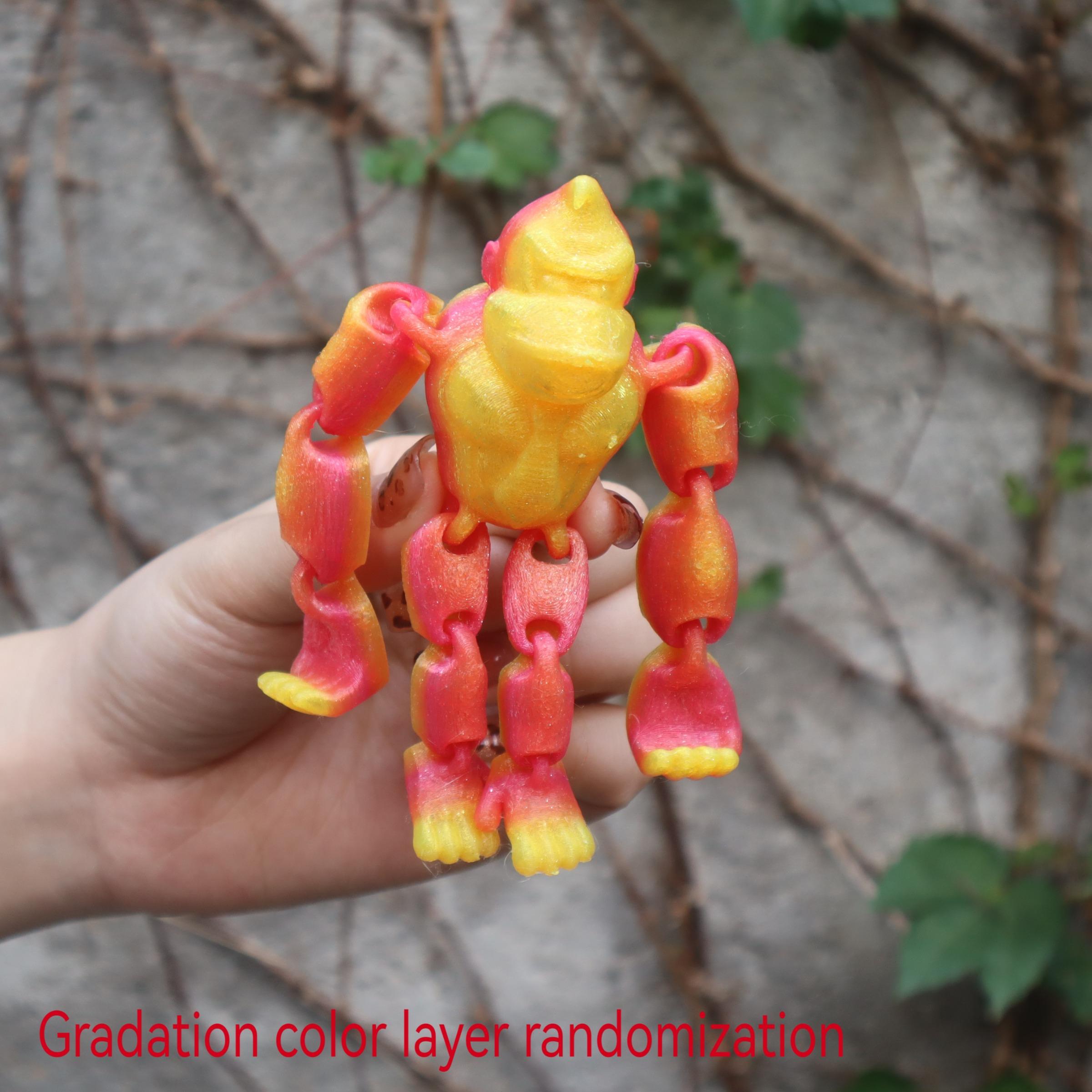 3D Printed Gorilla Figurine Game Dream Doll Set, Jointed, Hanging Door Decor, Home Office Use, Perfect for Birthday Parties, Collectible Figurines