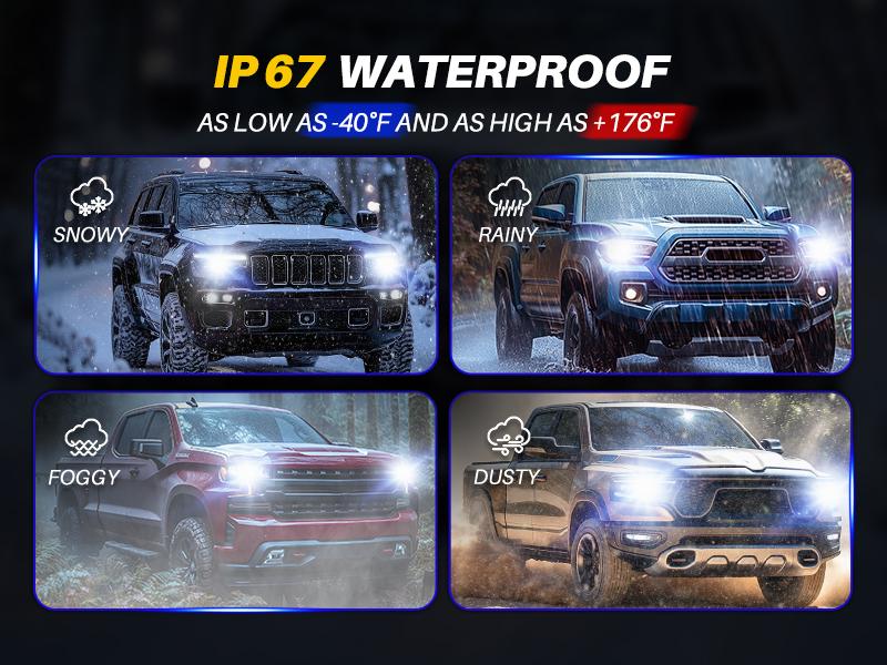 LED Headlamps Bulbs, Fit 9005 9006 H11 9012 AUTOONE Headlight & Fog Lamp, 6000K White,  10,000LM with Cooling Fan, Plug-and-Play Quick Installation, Pack of 2, 9005/HB3 9006/HB4 9012/HIR2 H11/H8/H9/H16 LED Lamps