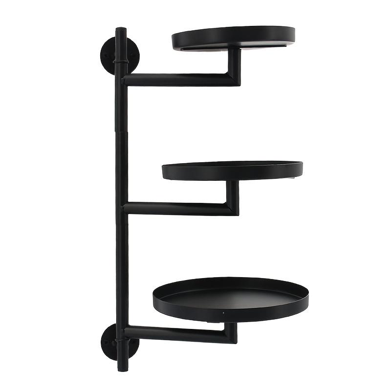 Wall Mounted Plant Shelf, 1 Count 3-layer Rotatable Plant Stand, Multipurpose Plant Display Rack, Home Organizer for Living Room Balcony Garden