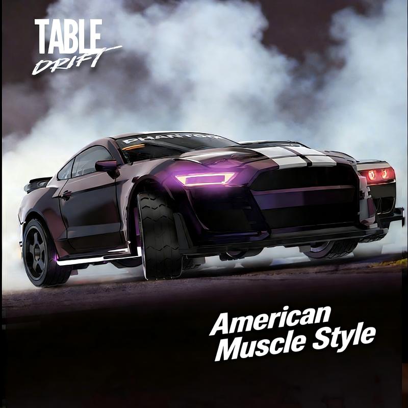1:43 American Muscle RC Drift Car, RC Cars, Abs Alloy Precision Structure, 7 Color Lights, Type-C Charging, 30-Minute Battery Life, Ages 8+