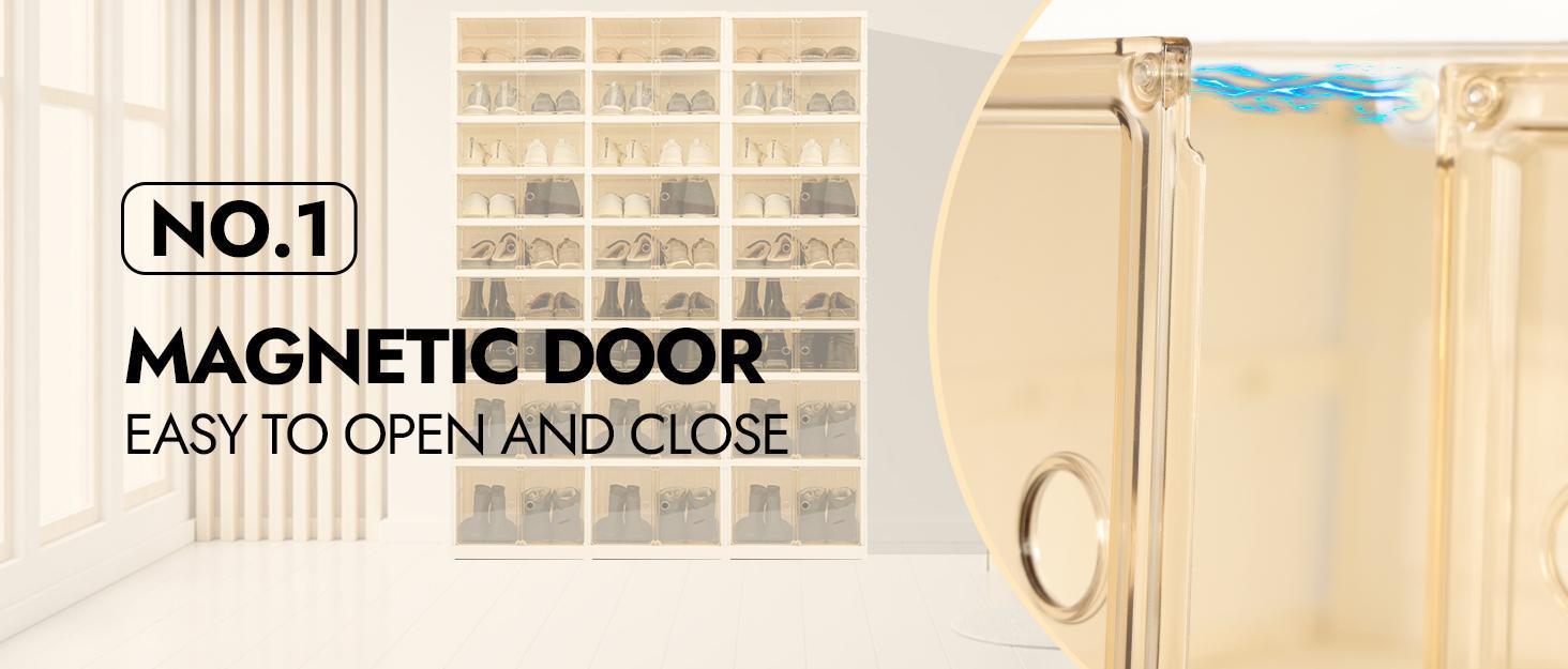 9 tier Ultimate Foldable Shoe Organizer – Fits 18 Pairs Space-Saving Stackable Cabinet Rack Clear Door Plastics Stackable 9 tier Ultimate Foldable Shoe Organizer – Fits 18 Pairs Space-Saving Stackable Cabinet Rack Clear Door Plastics Stackable