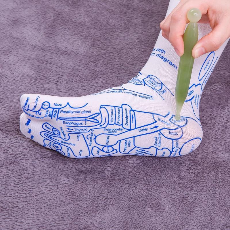 Reflexology Socks with Acupressure Pen Foot Pain Relief Remedy for Foot Massage Reflexology Tools Foot Massage Socks for Women Men with Beginner Acupoint Massage Tools Set of 8 Reflexology Socks with Acupressure Pen Foot Pain Relief Remedy for Foot Massage Reflexology Tools Foot Massage Socks for Women Men with Beginner Acupoint Massage Tools Set of 8