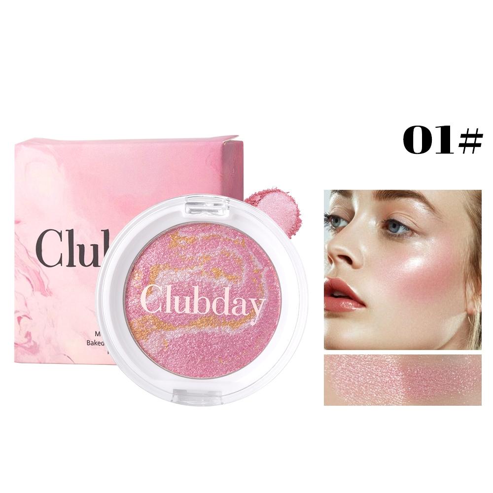 Clubday Blush Highlighter Pearl Finish Natural Look, Multi-Scene Use Powder Makeup, Single Item