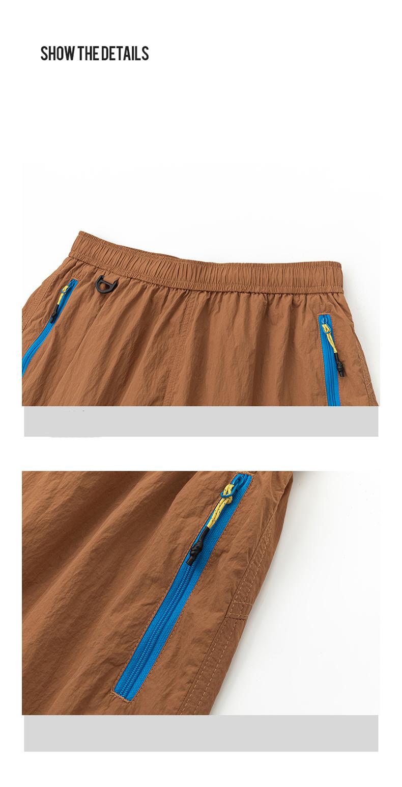 High quality ice sensitive quick drying sports shorts for men and women, dopamine colored waterproof outdoor hiking and mountaineering five pack shorts
