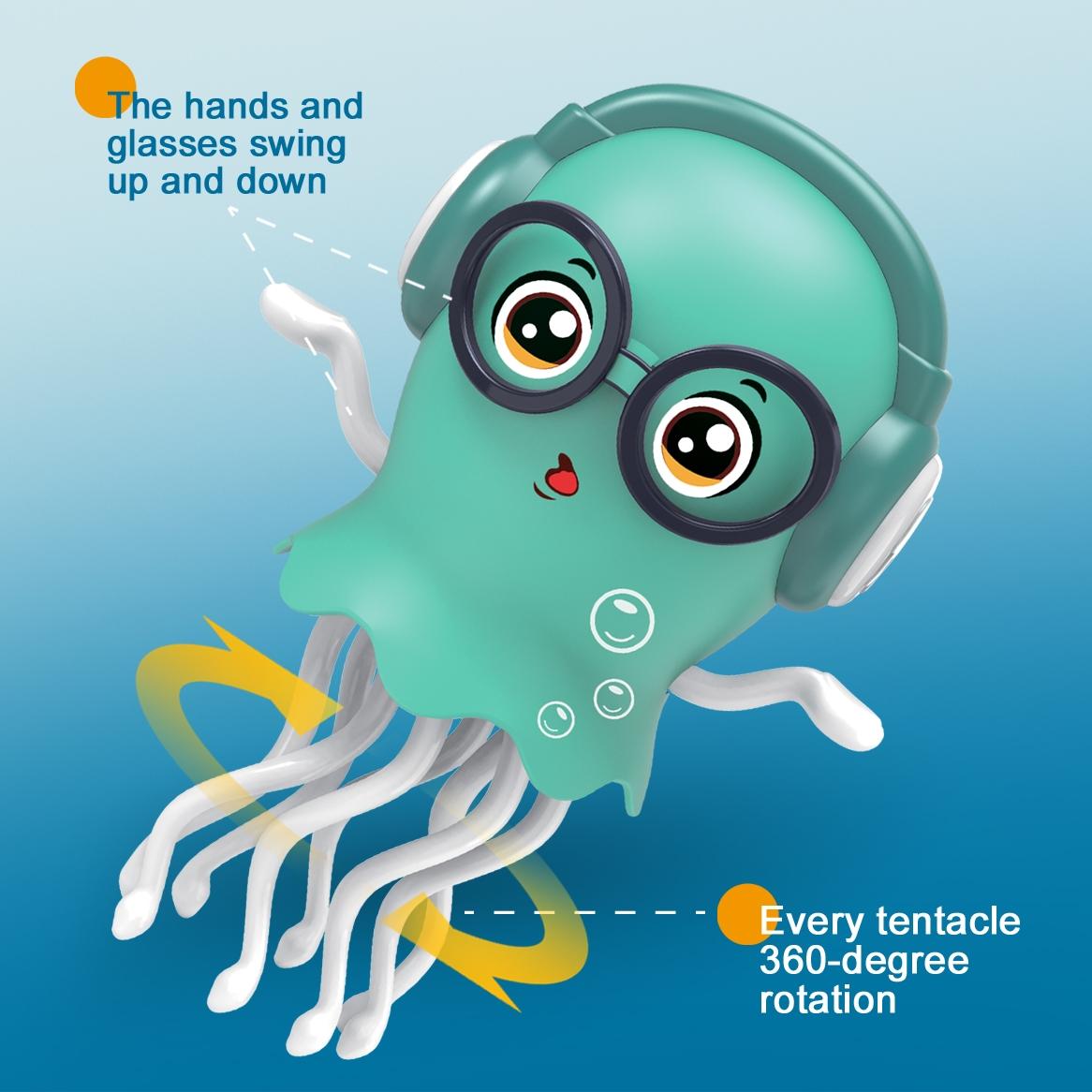 Funny Dancing Octopus Toy, Electric Induction Music Automatic Obstacle Avoidance Stress Relief Gift, Birthday Christmas Present