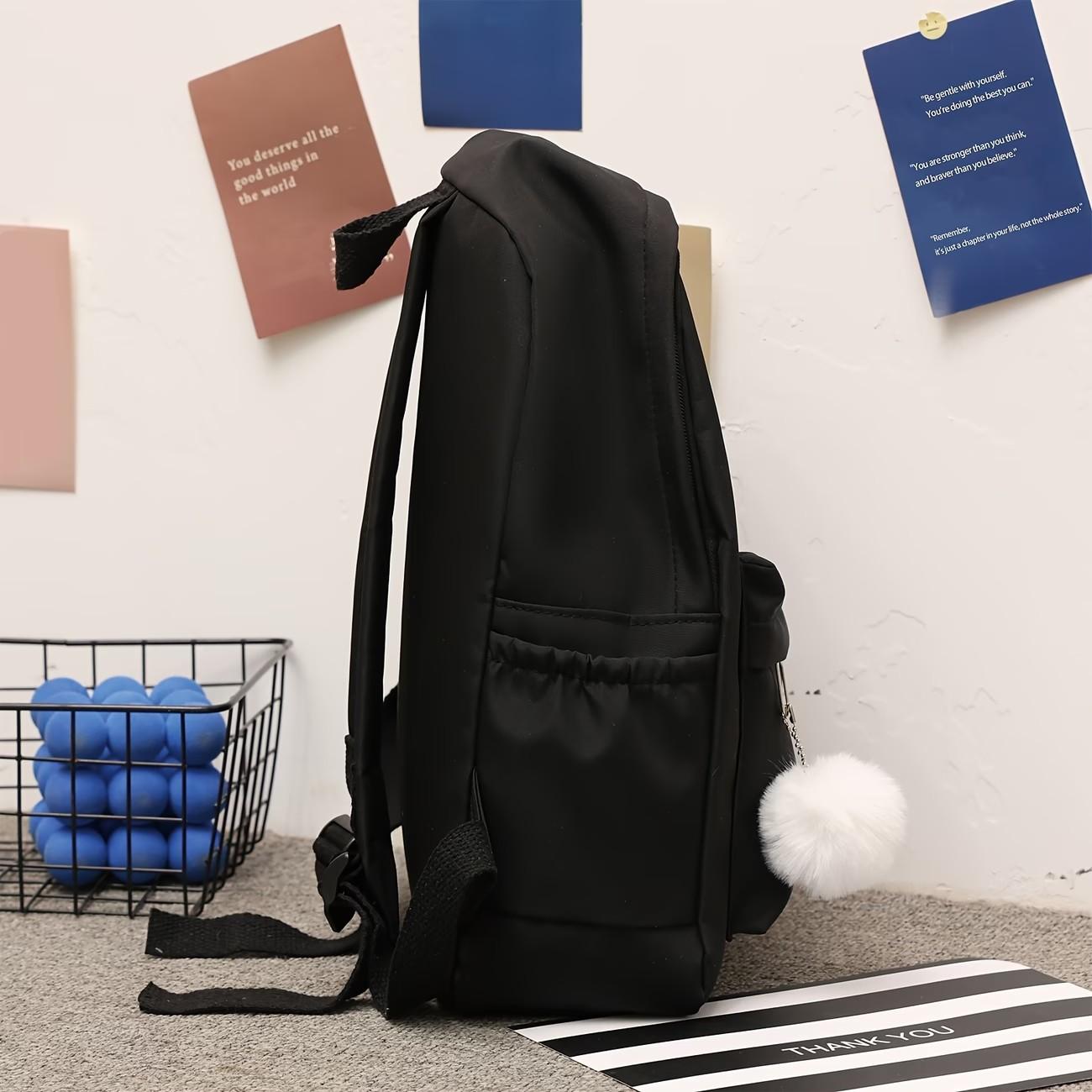 Large Capacity Panda Print Backpack, Adjustable Shoulder Straps, Nylon and Polyester, Perfect for Kids, Friends, Travel