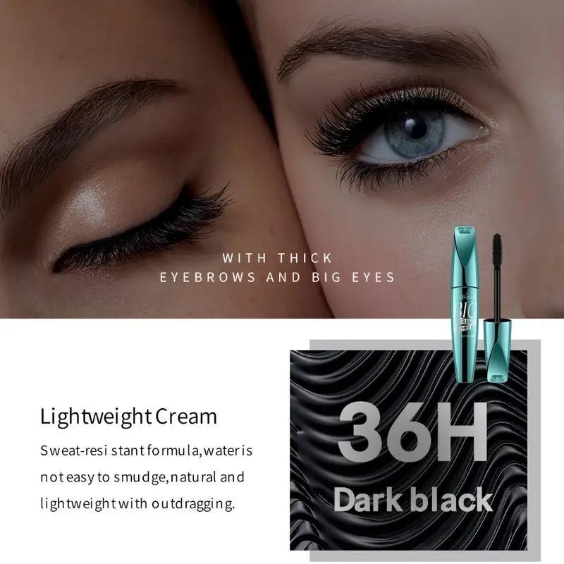 Buy One Get One Free - 5D Ultimate Volume Mascara - thickens, lengthens, and curls lashes, waterproof and non-clumping, long-lasting 24-hour black lash enhancer, suitable for all skin types for daily/party/date/wedding use, perfect holiday gift