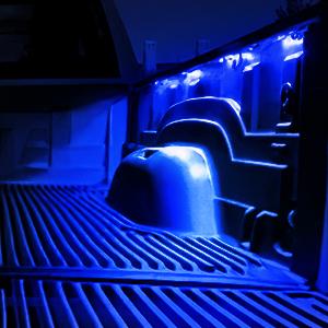 Nilight 8PCS Truck Pickup Bed Light 24LED Blue Cargo Rock Lighting Kits with Switch for Van Off-Road Under Car Side Marker Foot Wells Rail rock lights interior lighting vision a car in custom lights rock light magnetic rock magnet lights lighting for
