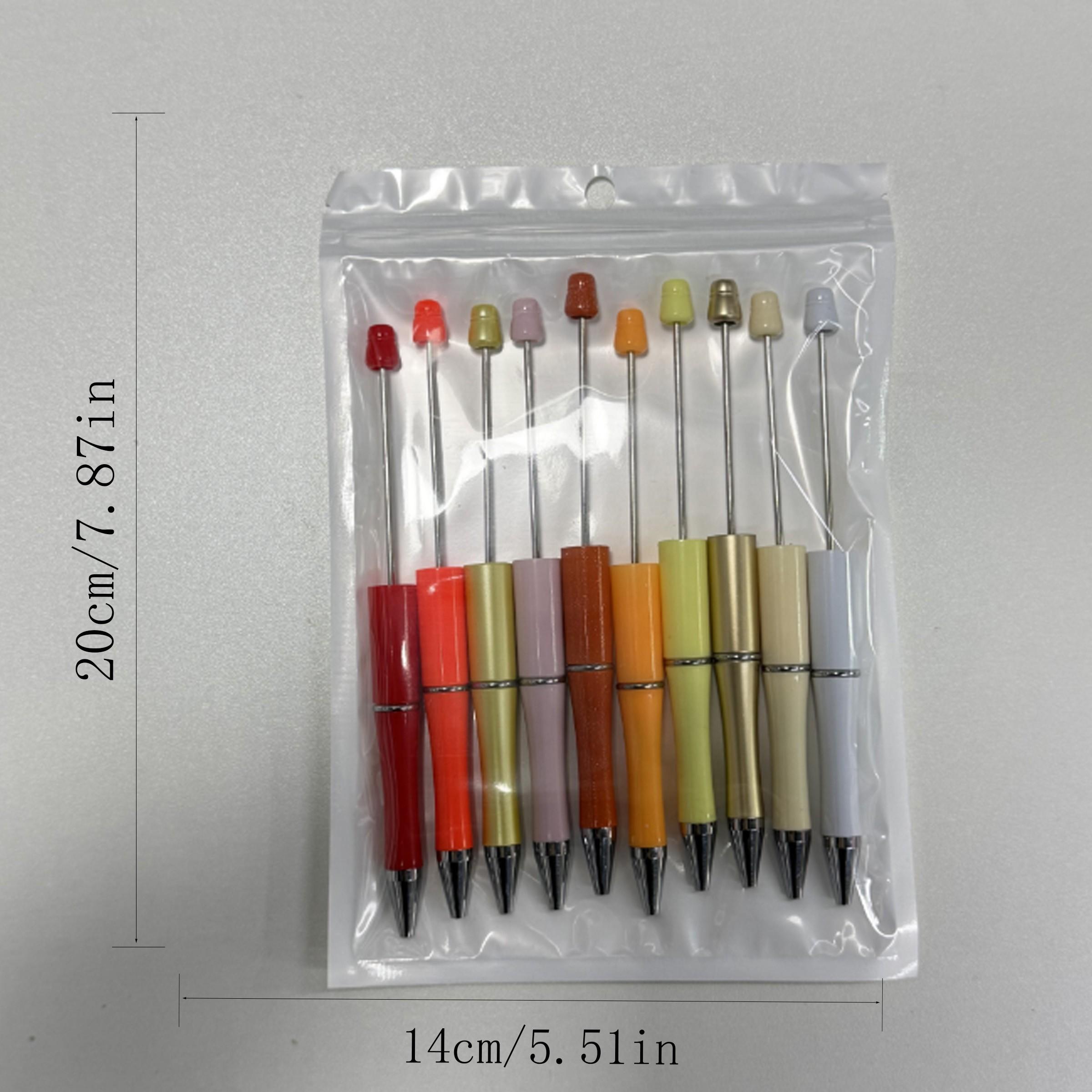 10 Pack Multicolor Beaded Pens, Handmade Jewelry Making Decorative Pens, Creative Gift Pens for Craft Enthusiasts