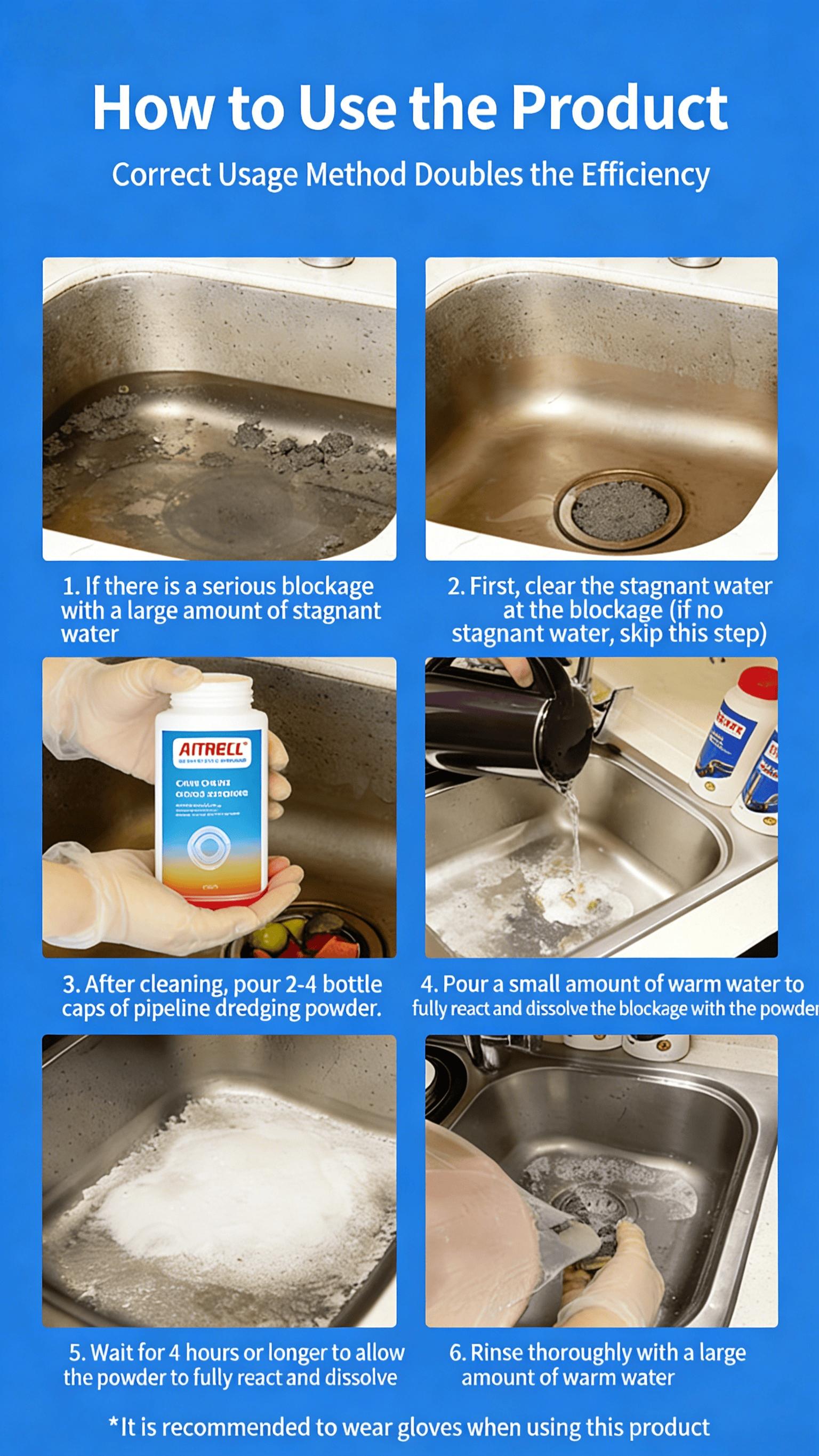 Kitchen Sink Drain Cleaner, Garbage Disposal Cleaner, Powerful Grease Dissolver, Plunger Stoppage Solution, Dishwasher Basin Clog Remover, Essential Home Tool, Household Plumbing Cleaner, Kitchen Cleaning Supplies