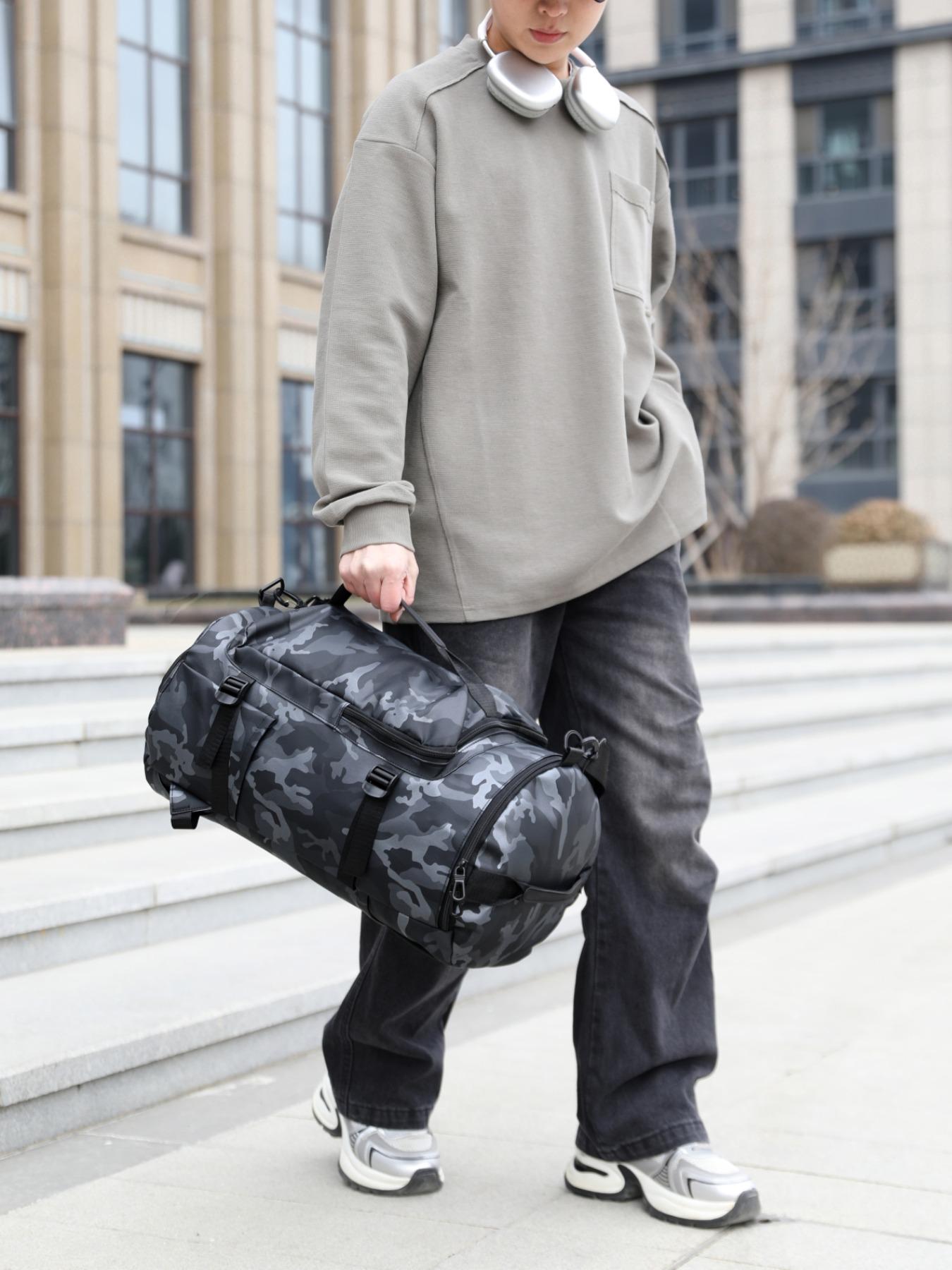 Camouflage Pattern Large Capacity Travel Backpack, Multi-functional Backpack, Unisex Outdoor Travel Sports Backpack