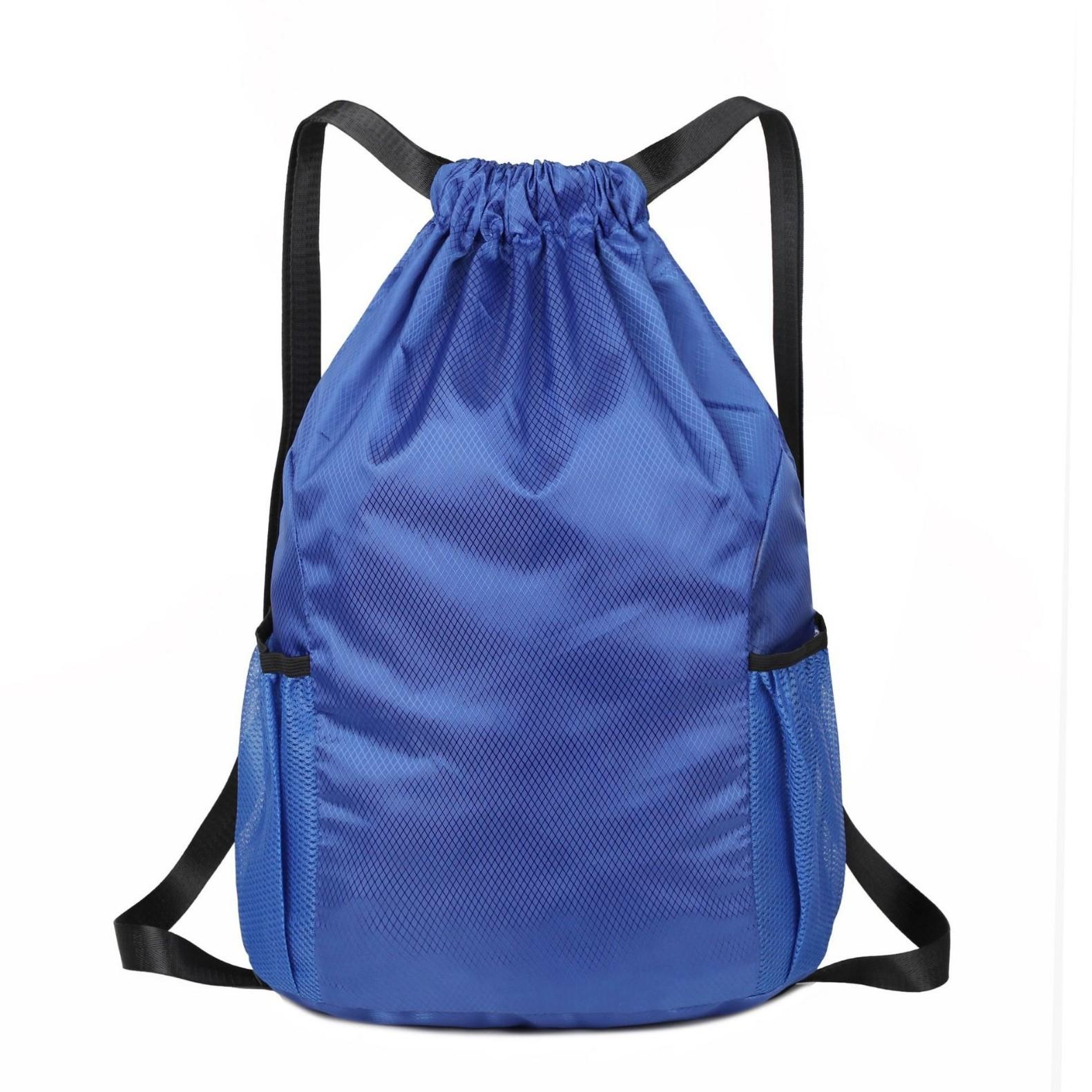 Unisex Drawstring Backpack Bag Sport Gym Sackpack, Outdoor Sports Bag, Large Capacity Gym Bag with Mesh Side Pockets, Adjustable Shoulder Straps, Suitable for Travel, Sports, Fitness Training