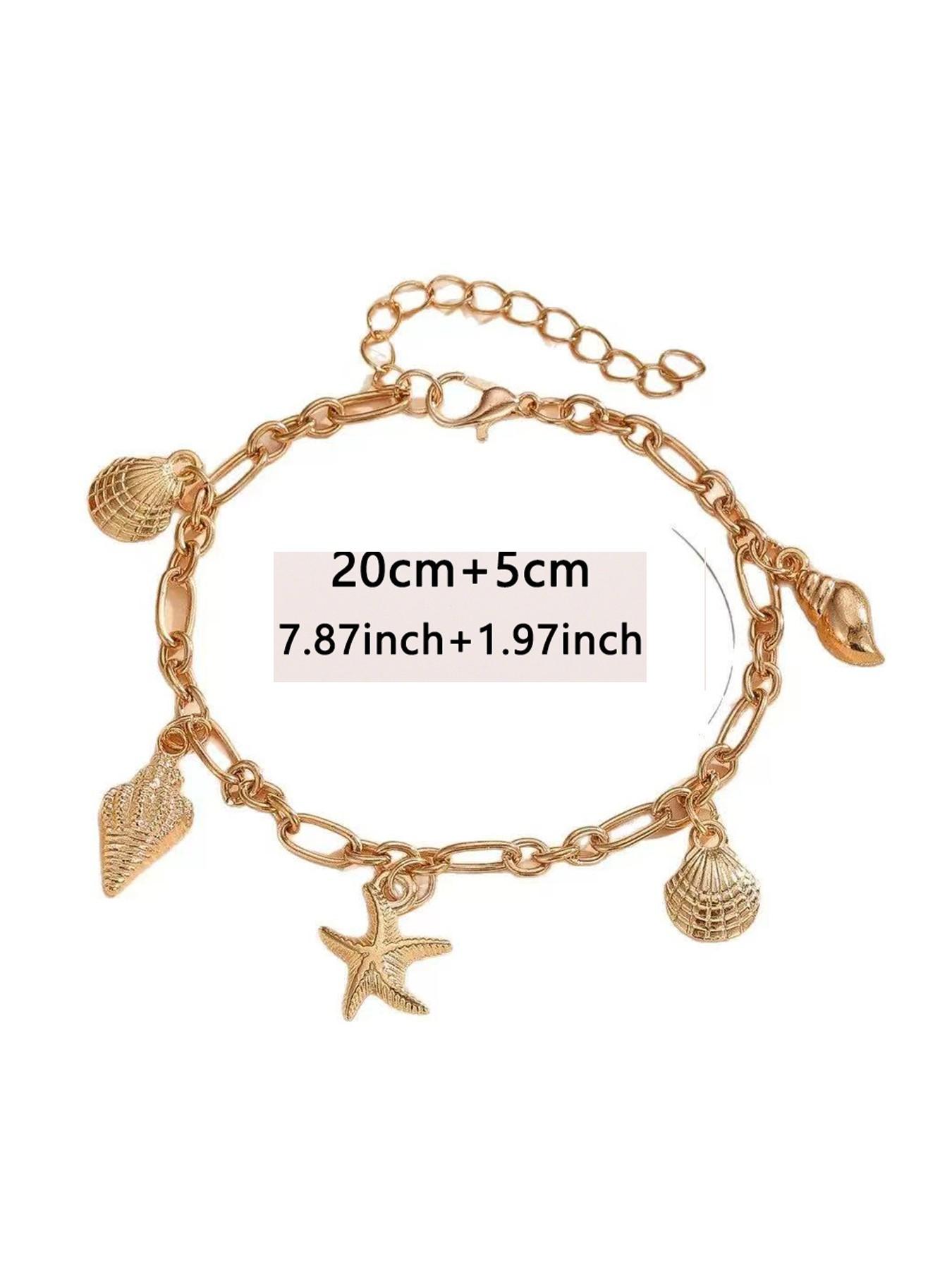 Women's Alloy Anklet Jewelry, Summer Holiday Style Foot Chain Accessory, Beach Vacation Fashion Gift for Women & Girls