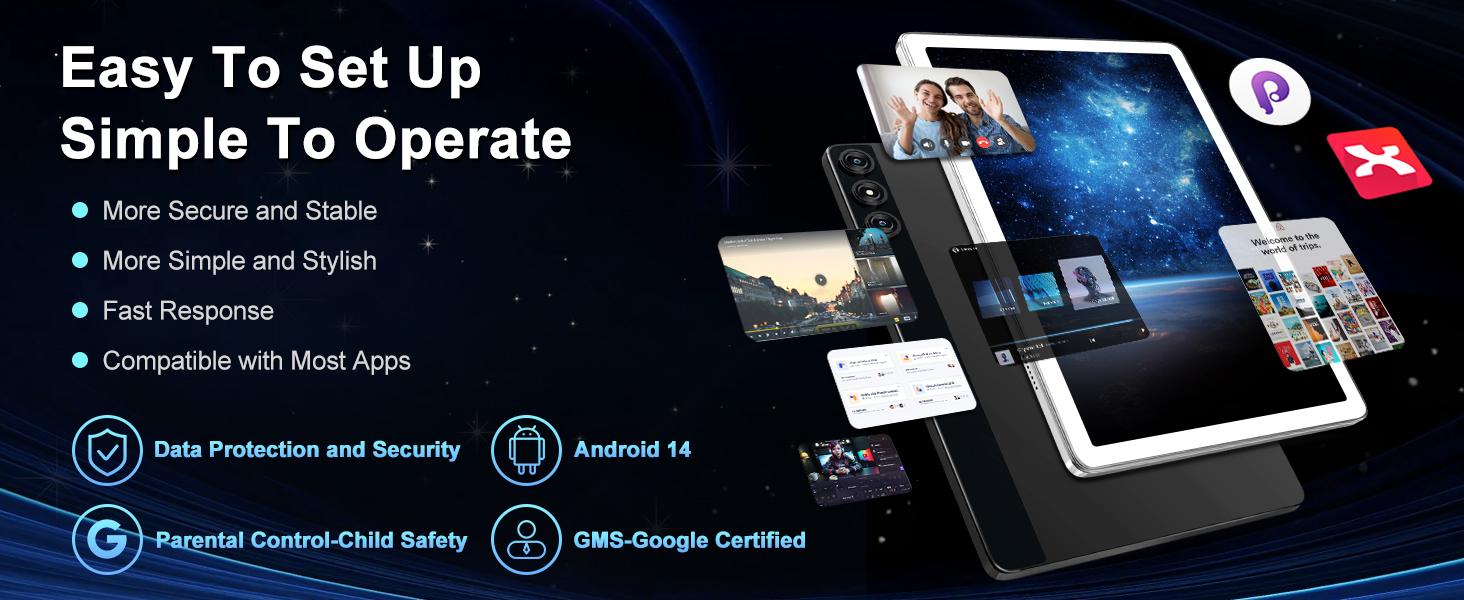 2025 Newest Android 14 Tablet, 10 inch Tablet with 128GB Storage 1TB Expandable 14GB RAM, Dual 4G Cellular Tablet with keyboard Support 5G WiFi/Bluetooth 5.0 Octa-Core Processor, FHD IPS Screen, Tablet with Sim Card Slot,Smartphone Cellphone springtok