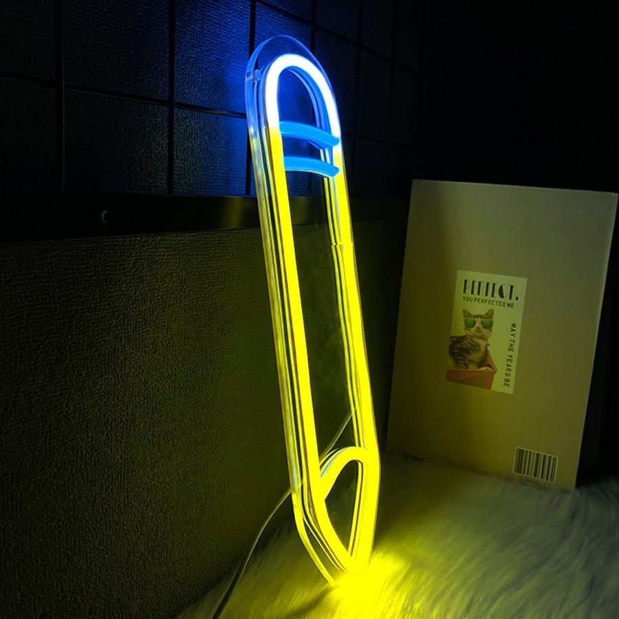 Pencil LED Neon Signs - Desk/Table Classroom Lamp with Stand for Bedroom, Study Room, Game Room - USB Powered Pencil Neon Lights - Back to School Classroom Lights for Teachers