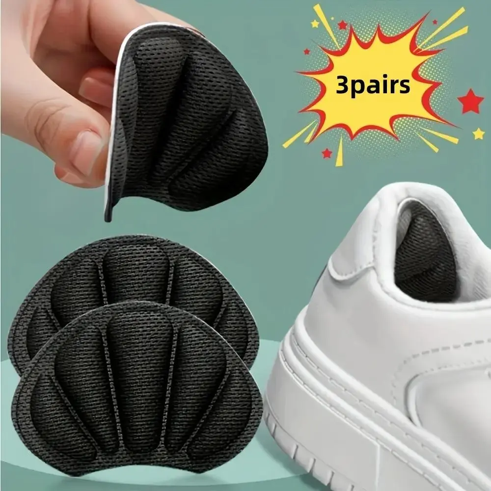 3 Pairs Heel Pads, Foot Care Protection Stickers, Adhesive Shoe Inserts for Men and Women, Ideal for Casual and Sports Shoes, Protects Heels
