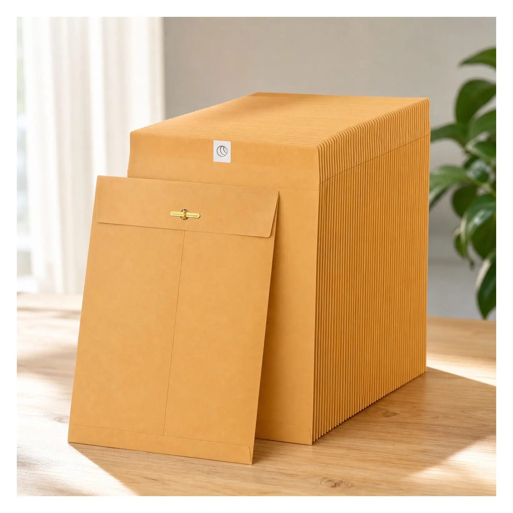 50 Pack 5 x 7.5 Inch Small Manila Clasp Envelopes, 28 lb Kraft Paper Yellow Envelopes with Metal Clasp & Gummed Seal for Mailing, Office, School & Home UseGift
