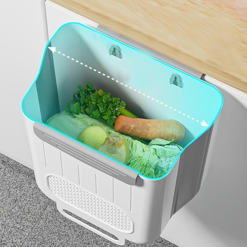 Wall-Mounted Foldable Kitchen Trash Can, Space-Saving Waste Bin, Easy-Clean Garbage Disposal, Perfect for Small Kitchens