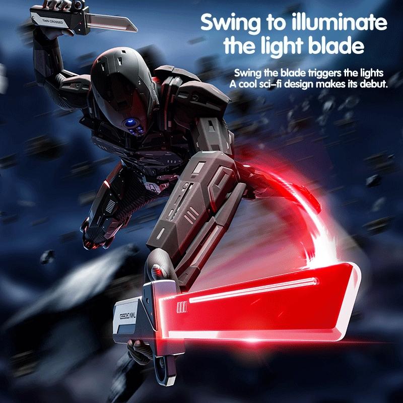 Blue Creative Glowing Sword Toy, Interchangeable Sheaths, Extendible Swords, Cool Lights, Role Play and Collection, Kids' Favorite Gift