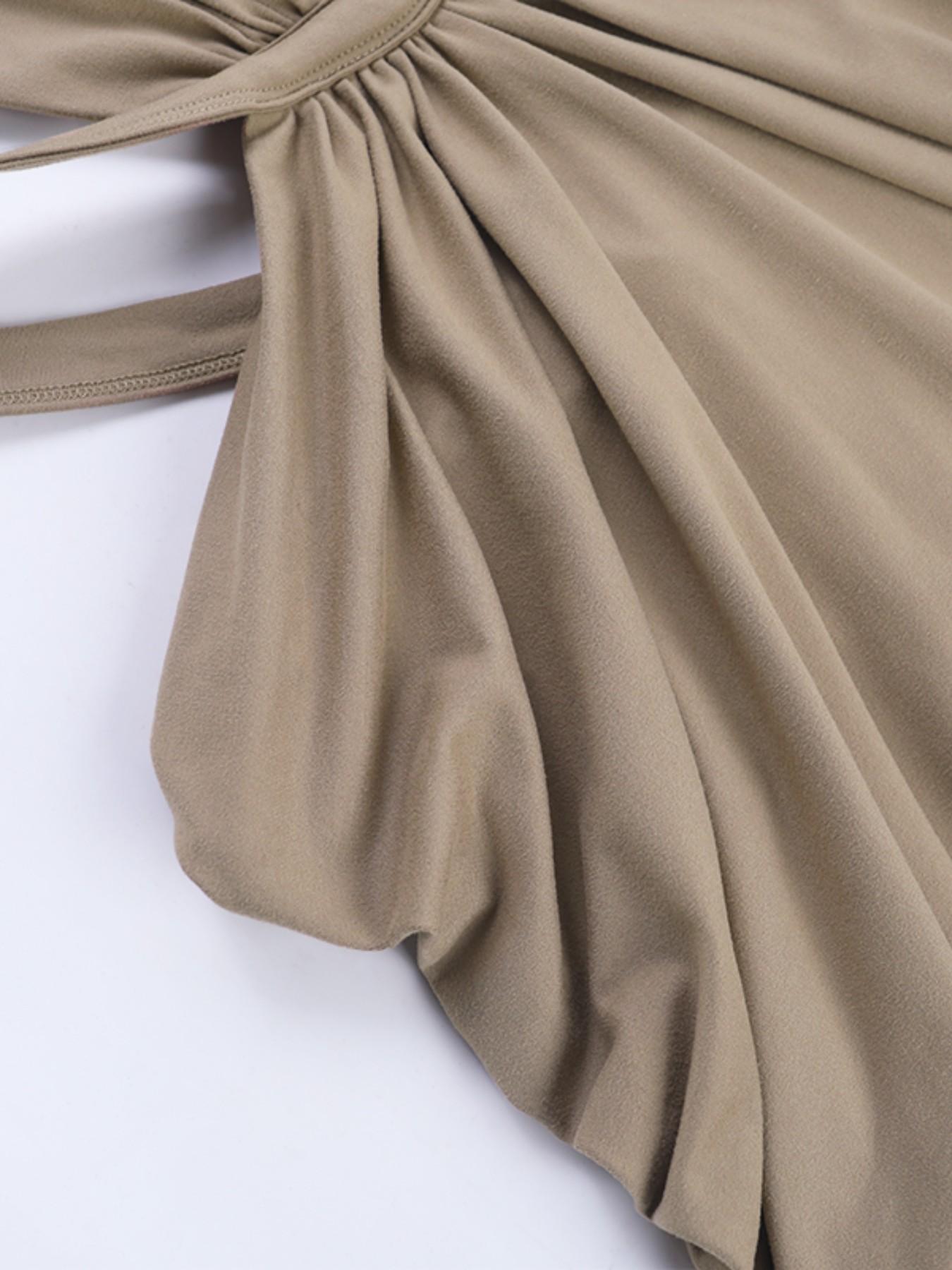 Shimmering Ribbon Vacation Cutout Dress, Elegant Hollow Out Design, Perfect for Summer Parties, Chic and Comfortable Evening Wear Shimmering Ribbon Vacation Cutout Dress, Elegant Hollow Out Design, Perfect for Summer Parties, Chic and Comfortable Evening Wear
