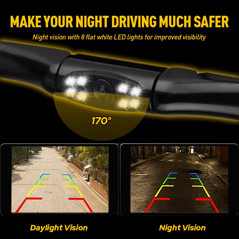 Car Rear View Camera Reverse Backup Camera Night Vision License Plate Waterproof