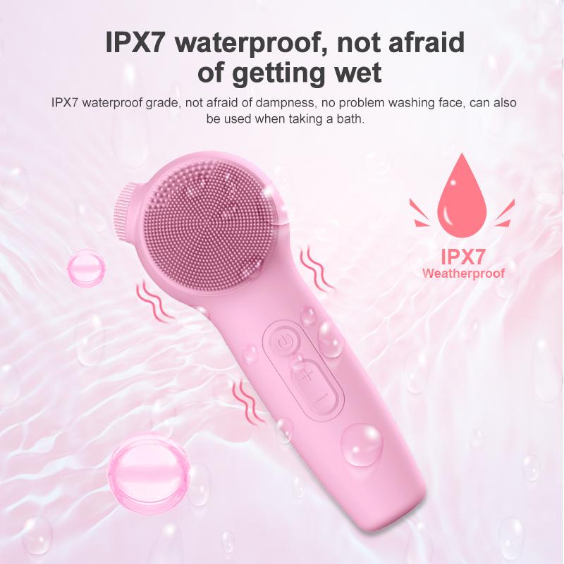 Facial Cleansing Brush Skin Massager Electric Silicone Face Brush USB Cleansing Waterproof Sonic Vibration
