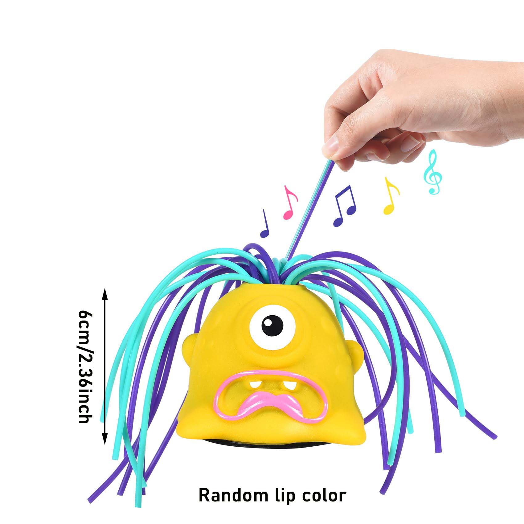 Random Color Screaming Toy, Novelty Funny Hair Pulling Will be Screaming Squeeze Toy for Kids