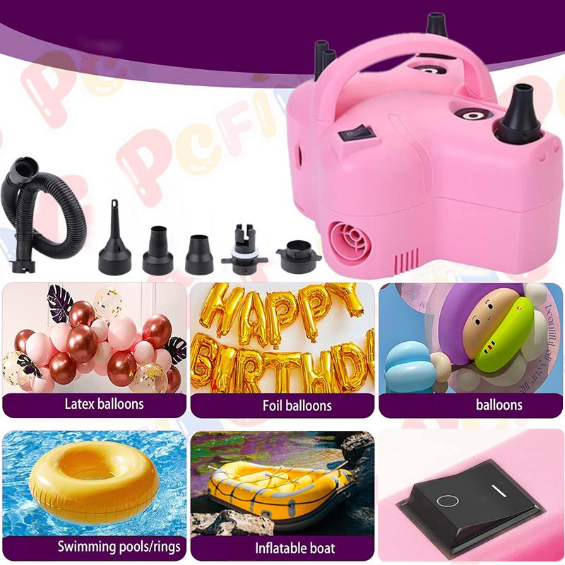 Cherry blossom powder butterfly balloon machine electric dual-hole portable balloon machine for birthday party decoration balloon inflation