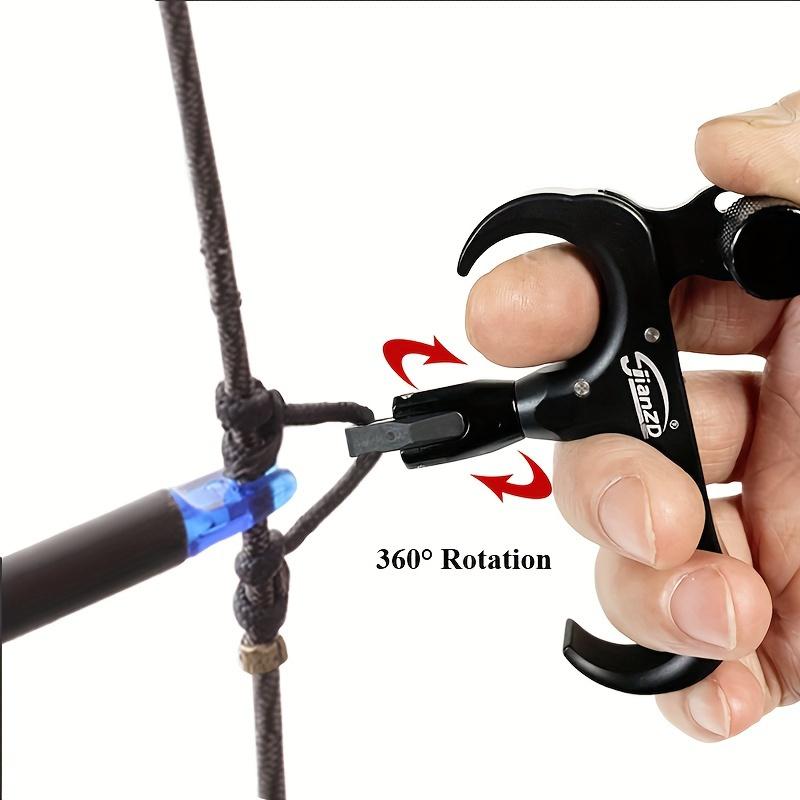 JianZD 3-Finger Thumb Bow Release, Adjustable Sensitivity & 360° Rotatable Head, Aluminum Alloy for Target Shooting,For Compound Bow Precision Archery Release Aids Three Finger Grip Alloy Construction Durable alloy material JianZD 3-Finger Thumb Bow Release, Adjustable Sensitivity & 360° Rotatable Head, Aluminum Alloy for Target Shooting,For Compound Bow Precision Archery Release Aids Three Finger Grip Alloy Construction Durable alloy material