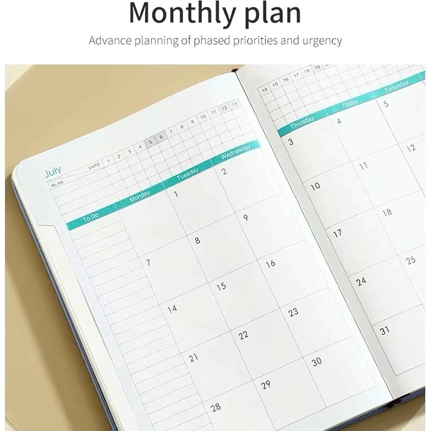 2026 New Schedule Book, Plan Book, Daily Planner, Productivity Planner, Weekly Planner, A5 Size, 5.7 Inches X 8.3 Inches, Efficiency Handbook, Belted Planner, Travel Notebook, Calendar
