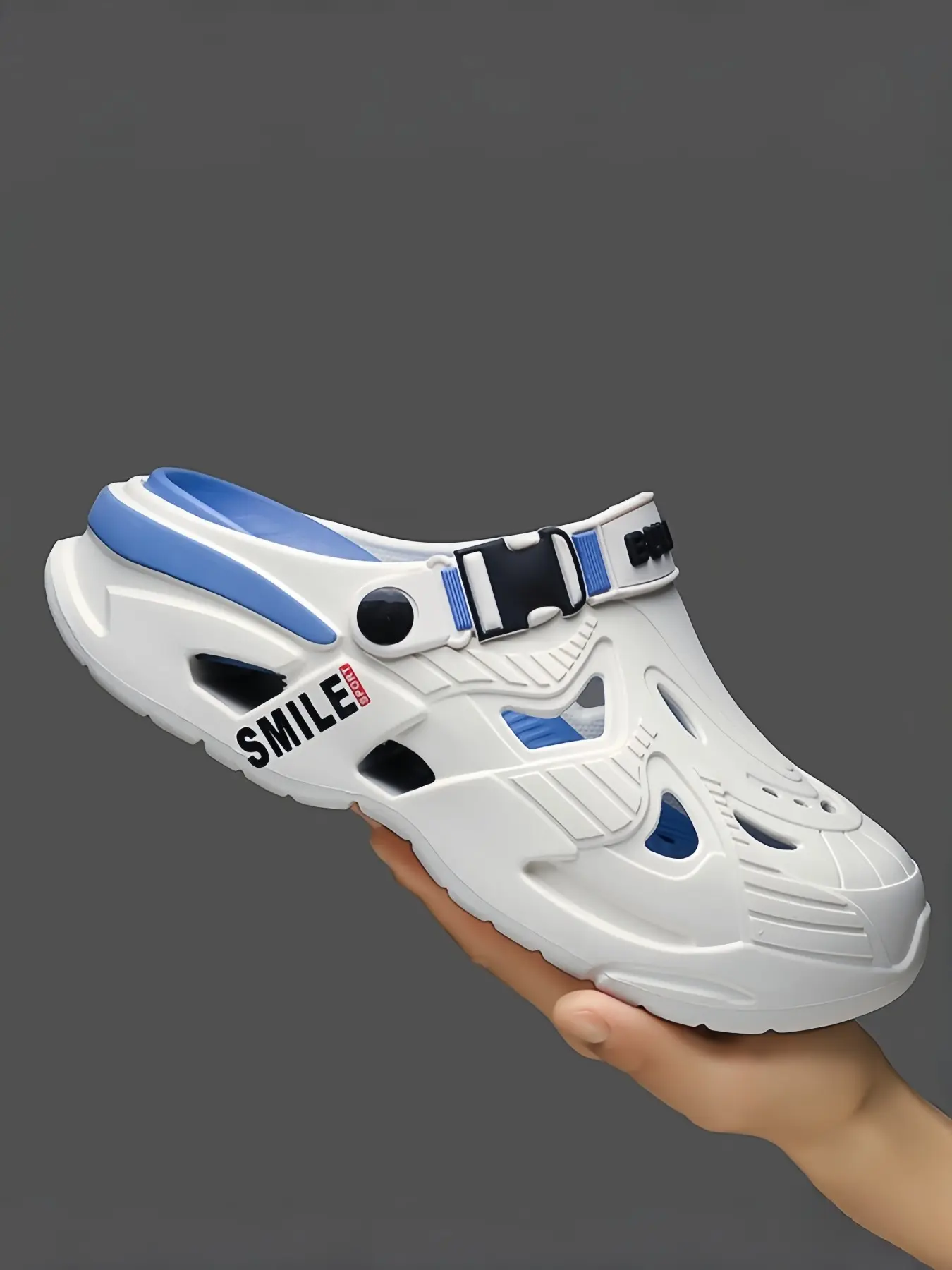 Men's Home Slippers New Couple Style, Fashion Classic, Comfortable Shock Absorption, Thick Sole Height Increase, Breathable Water Shoes, Height Increasing Slippers