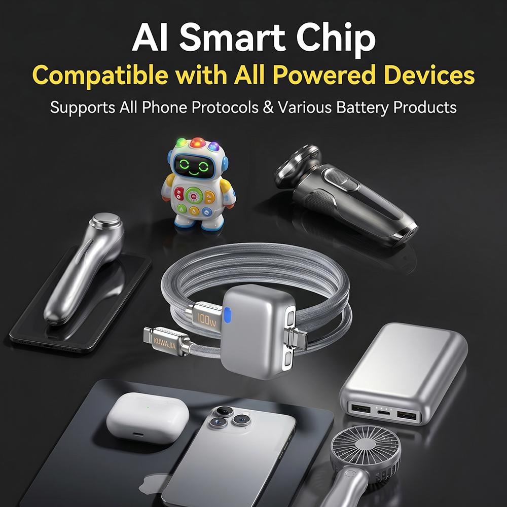 140W USB-C Tablet Fast Charging Adapter, High Speed Charger, Auto-Disconnect When Fully Charged, Power-Off Charging Separator for USB-C Devices, Portable Fast Charger