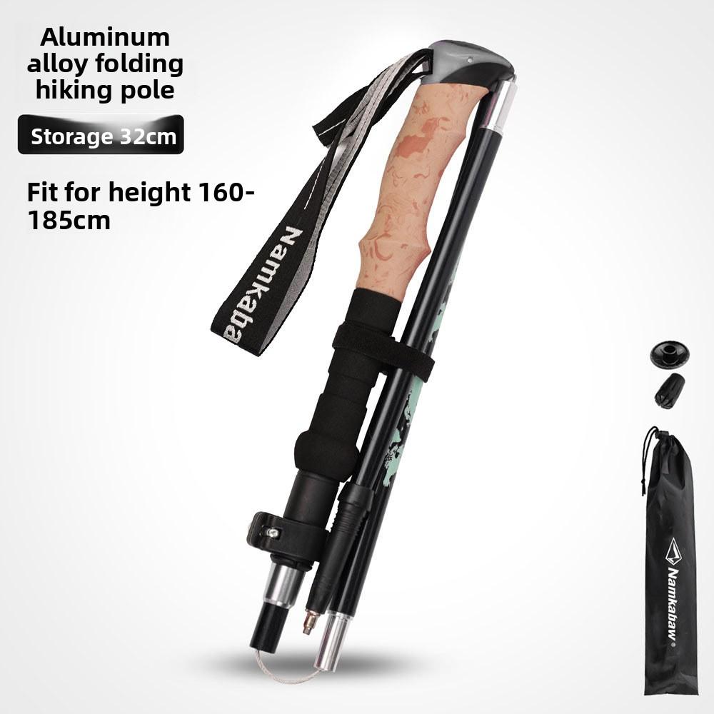 Namkabaw Ultra Light 6061 Aluminum Alloy Hiking Cane Foldable Hiking Cane Outdoor Hiking Cane