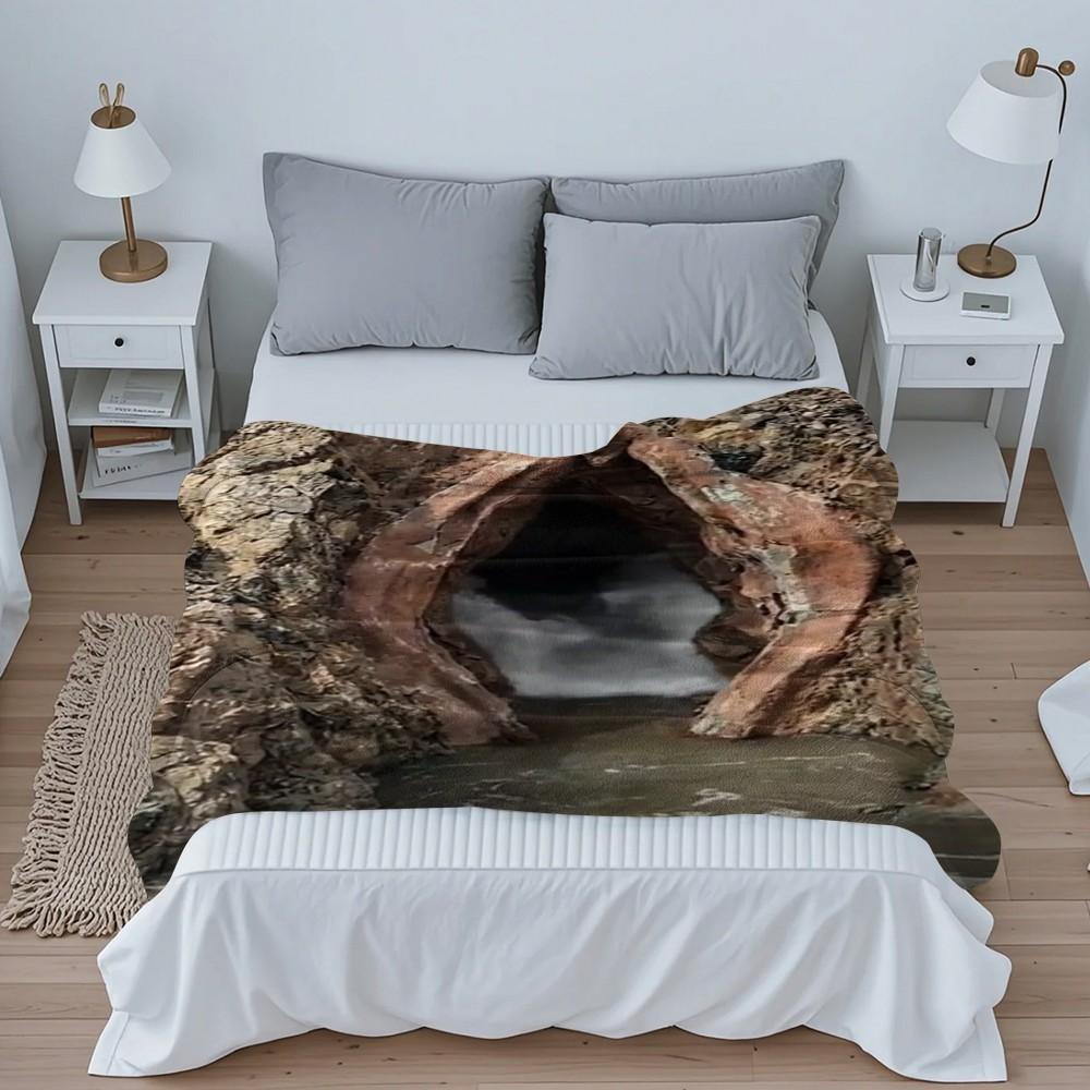 Funny Pattern Print Blanket, Flannel Series Bedding, Dormitory Blanket, Nap Blanket, Car Blanket, Office Blanket, Air Conditioning Blanket