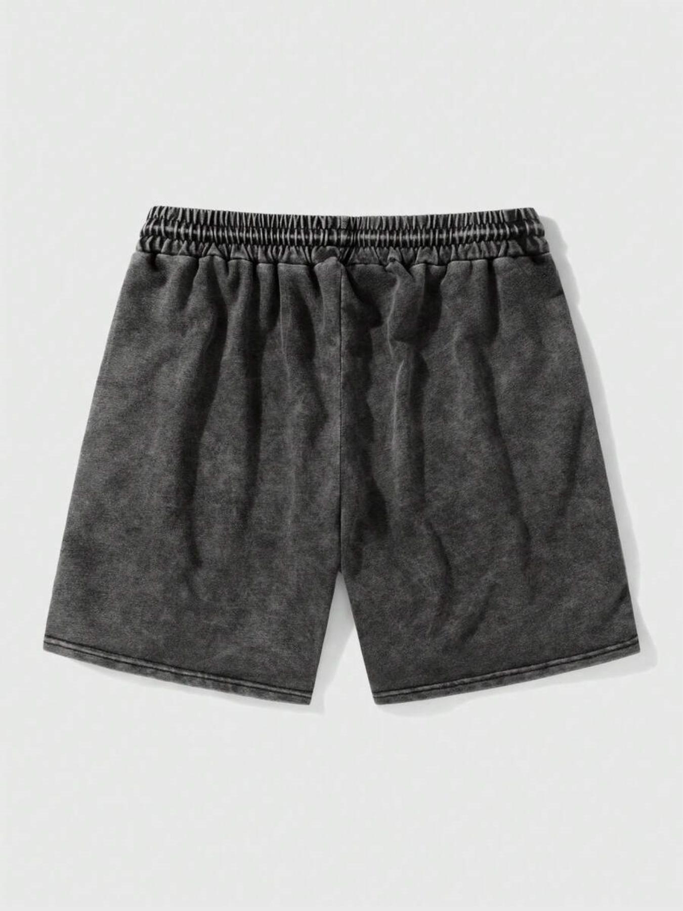 Men's Star Print Loose Washed Shorts, Casual Comfy Breathable Shorts for Summer, Fashion Men's Bottoms for Daily Wear, Casual Fashionable Shorts