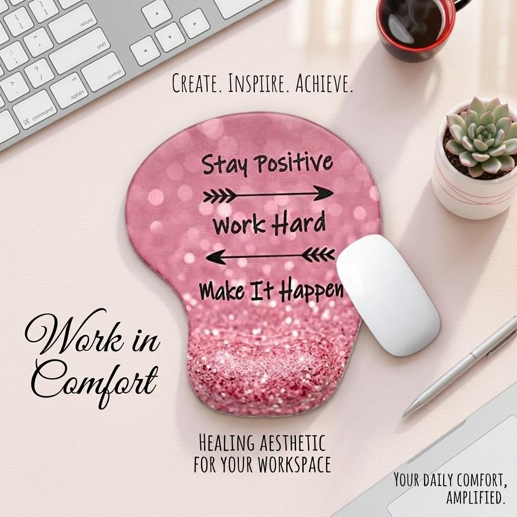 Ergonomic Mouse Pad, Customizable Patterns, Comfortable Memory Silicone Material, Reduces Wrist Fatigue, Ideal for Office Use