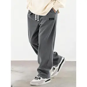 Men's Relaxed Fit Corduroy Joggers | Straight Leg, Drawstring Waist & Functional Pockets | Ultra Comfy for Daily & Outdoor Wear