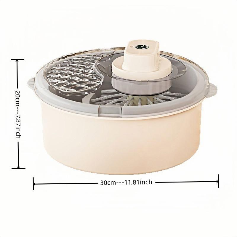 Fruit Vegetable Washing Machine, Multi-Functional Automatic Drain Basket, Home Spin Dryer, Hand-Free Vegetable Washing Basket, Kitchen Utensils