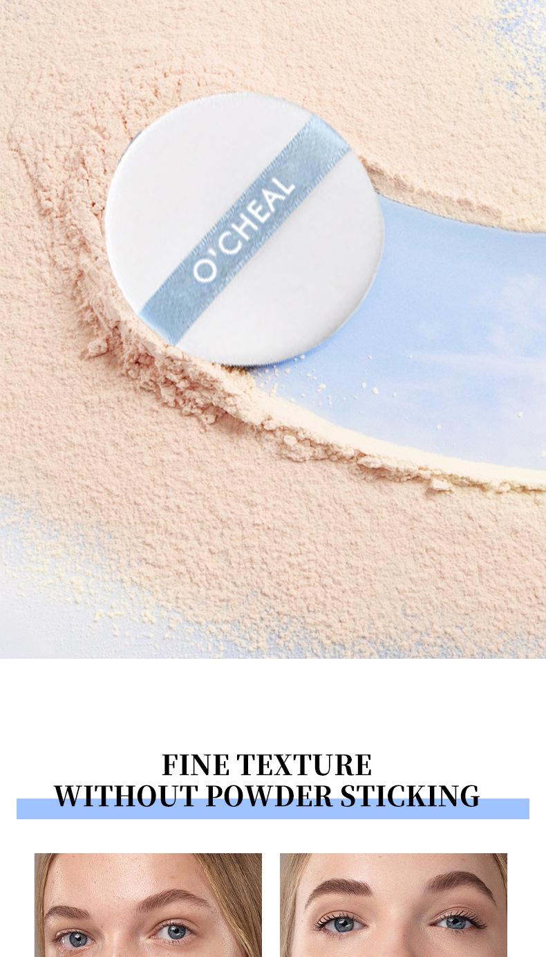 Matte Soft Focus Setting Powder & Pressed Powder, Water Resistant Natural Coverage Makeup, 3 Shades Easy Application for Daily Office Makeup, Soft Focus Finish