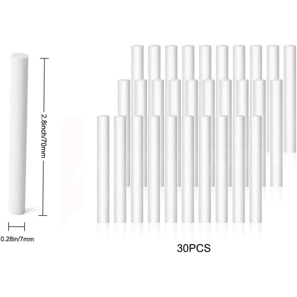 30 count  Diffuser Refill Sticks, 2.75 X 0.27 Inch Absorbent Refill Replacement Wick for  Diffuser Vent Clip,Humidifier Sticks Filter Replacement Wick