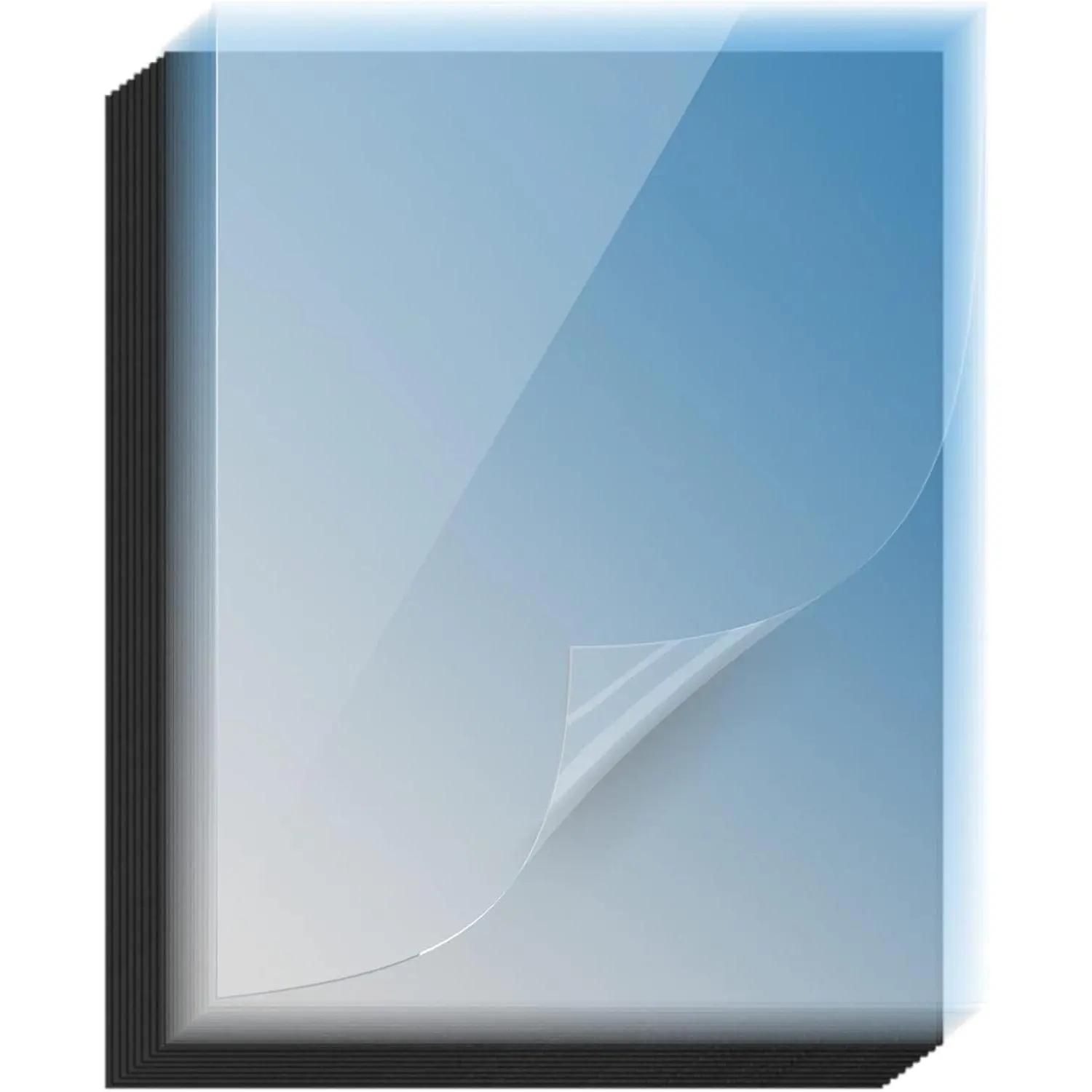 120Pack Binding Covers and Backs Set, 8.5x11" 10Mil PVC & 12Mil Poly