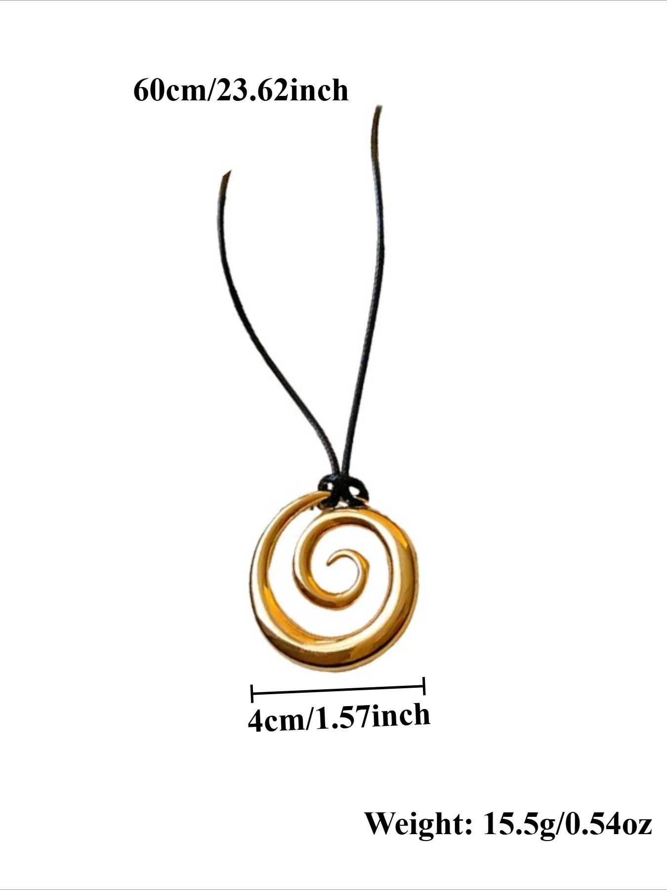 1 Piece of Fashionable Metal Spiral Pendant Necklace, Women's Necklace, Simple and Casual, Versatile, Party, Daily Commuting Necklace